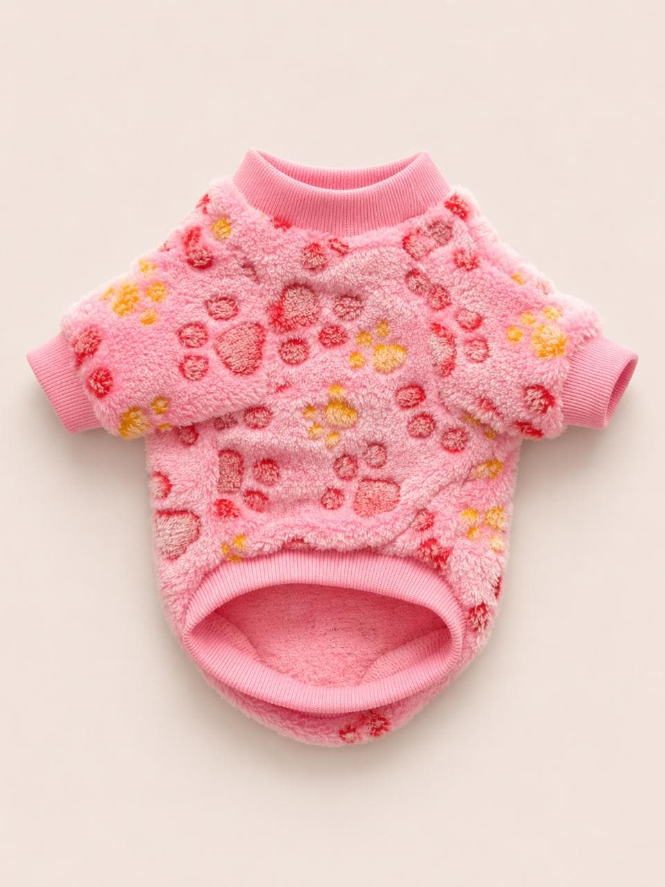 Chaleco rosado con patitas